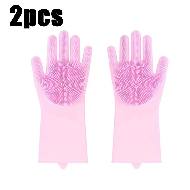 Pet Bathing Glove - Silicone Scrubber Mitt for Dogs & Cats, Massage & Deshedding, Waterproof, Bite-Resistant (Blue/Pink) - Image 4
