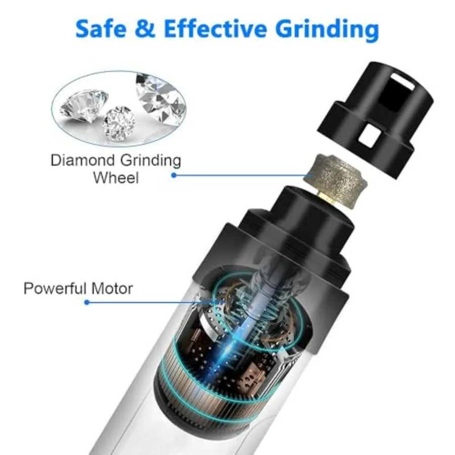Silent Groom Pro Heusom Dog Nail Grinder Low Noise USB Rechargeable Pet Clipper for Painless and Safe Paw Grooming Trimming Ide - Image 3