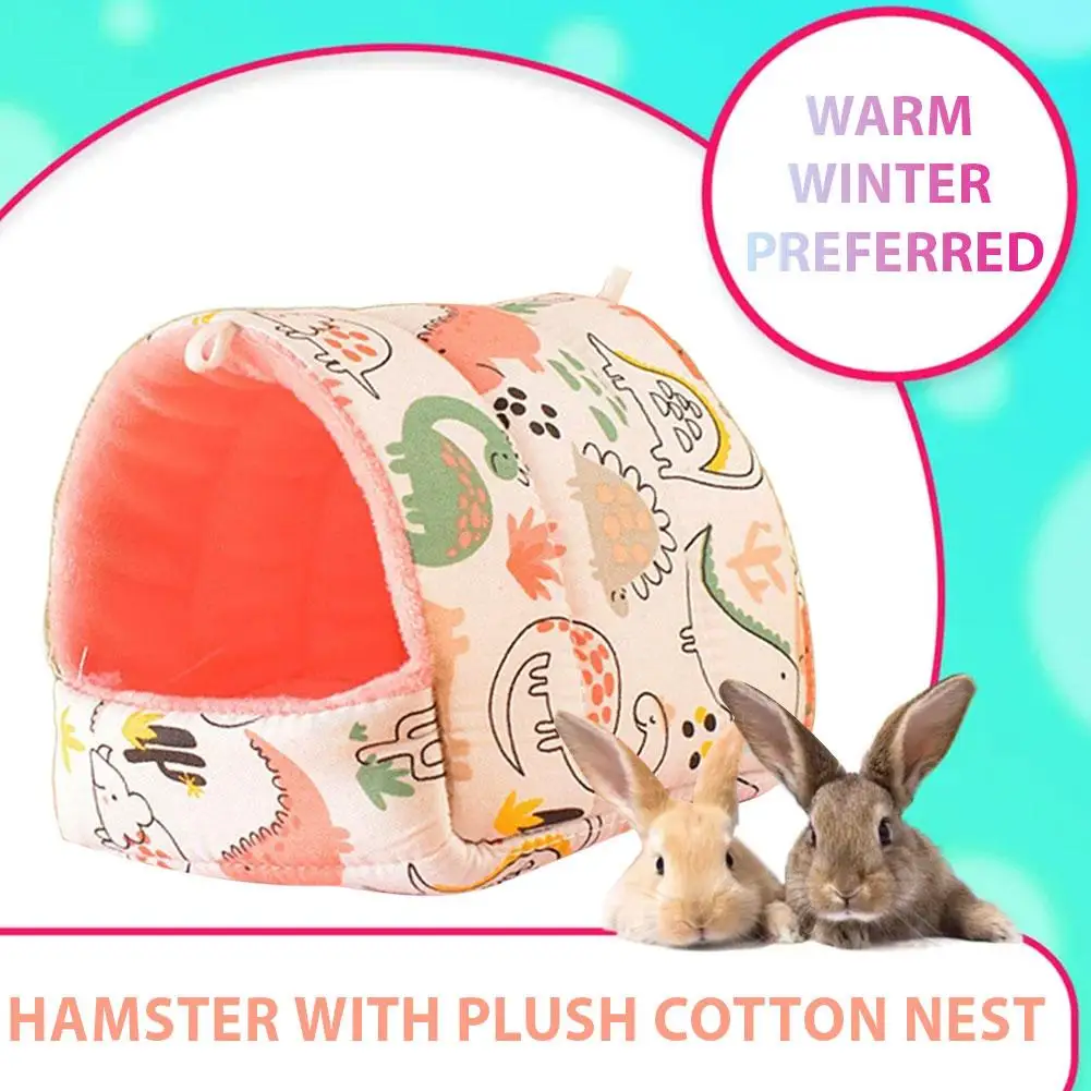 Winter Hamster House Small Animals Warm Cotton Mat Parrot Nest Chinchilla Rat Squirrel Rodent Sleeping Bed Cage Accessories - Image 3