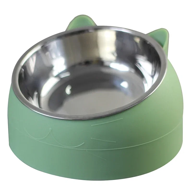 Lovely Inclined Pet Bowls - Premium Stainless Steel Non-Slip Crash-Proof Kitten Puppy Food Water Feeder for Cats Dogs Daily Use - Image 5