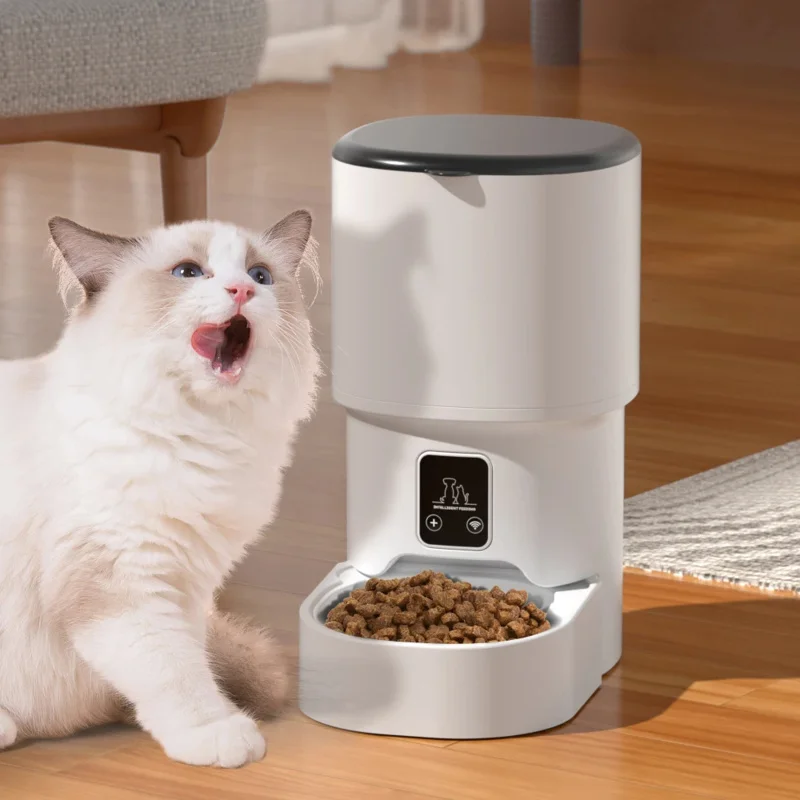 Smart Automatic Pet Feeder 4L APP/Button Control for Cats & Dogs, Timer Feeder with Voice Recorder, Perfect for Travel/Vacation - Image 5