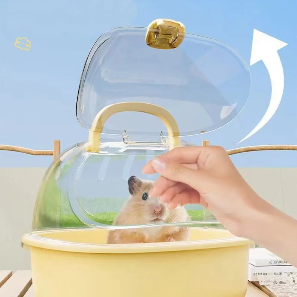 Portable Handheld Hamster Cage Sturdy Breathable Pet Carrying Box Large Space Travel Carrier Holder Pet House - Image 2