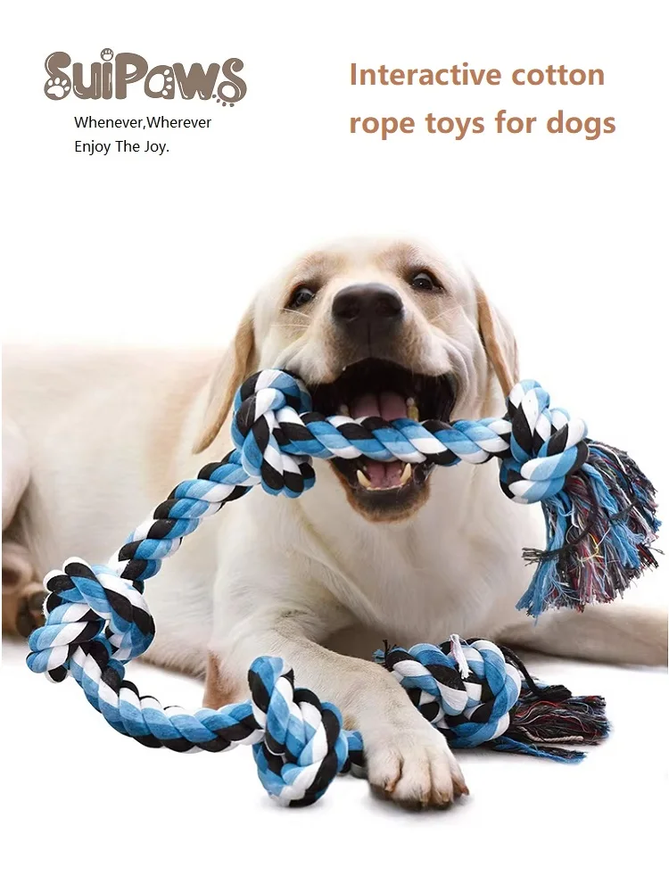 Knot Dog Toys Indestructible Durable Dog Chew Toys Tug Of War Interactive Toys Suitable For Medium And Large Dogs Pet Supplies