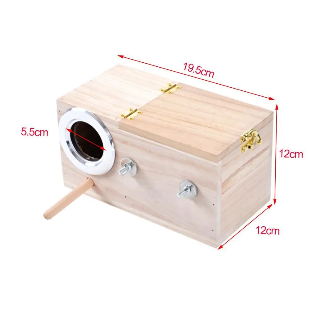 Bird Breeding Box Cage Nest For Parrot Nesting House Wooden Lovebirds Finch Wood Breeding Box For Lovebirds Parrot Mating Box - Image 6