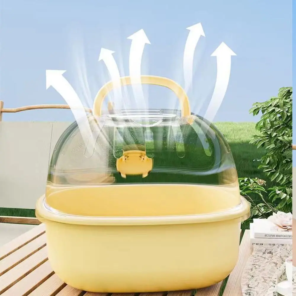 Portable Handheld Hamster Cage Sturdy Breathable Pet Carrying Box Large Space Travel Carrier Holder Pet House - Image 3