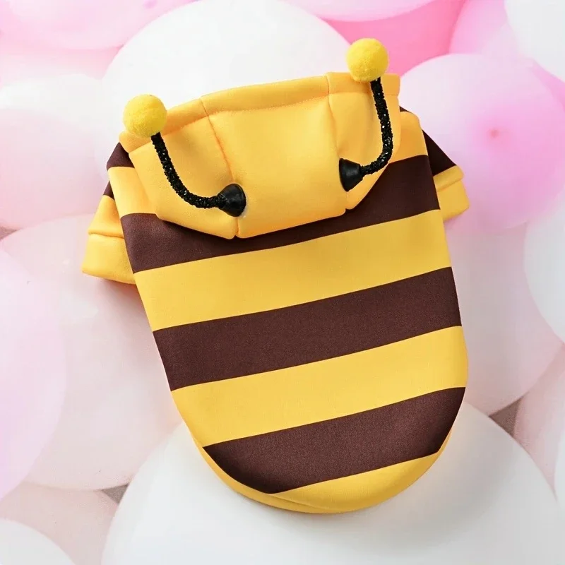 Bee Pet Puppy Coat Apparel Outfit Dog Halloween Hoodies Winter Cat Cosplay Costume Holiday Outfit for Small Medium Dogs & Cats - Image 6