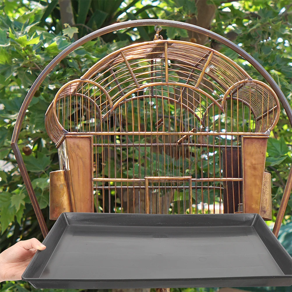 2pcs Pet Cage Tray For Small Dogs Rabbits Birds Reusable Plastic Leak-Proof Replacement Litter Tray Dog Crate Pan Bird Cage - Image 4