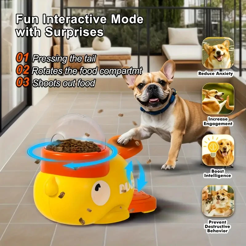 Cartoon Little Yellow Duck Shape Interactive Dog Toys Anti-Slip Design Pets Intelligence Exercise Feeder Food Dispenser Supplies - Image 2