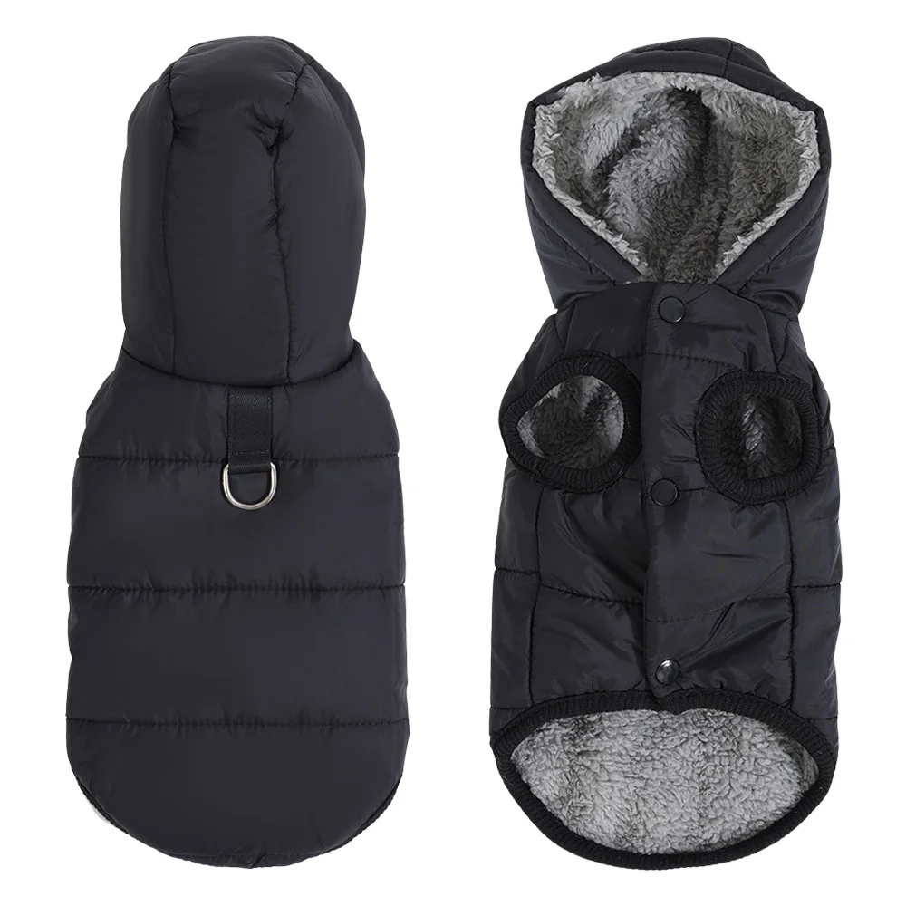 Waterproof Pet Cat Hoodie Jacket For Small Medium Cats Winter Warm Fleece Kitten Costume with D-ring Sphynx Coat Pug Clothing - Image 2