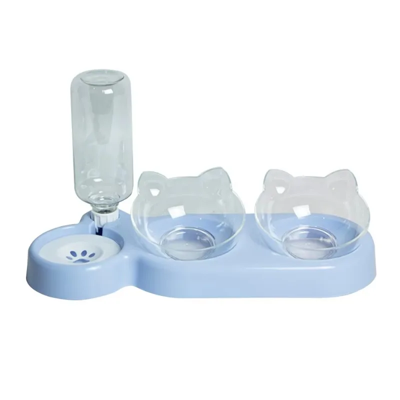 Pet Supplies Cats Dogs Protecting The Cervical Spine Elevated Bowls Durable Double Bowl Feeders Pet Feeding Drinking Supplies - Image 4