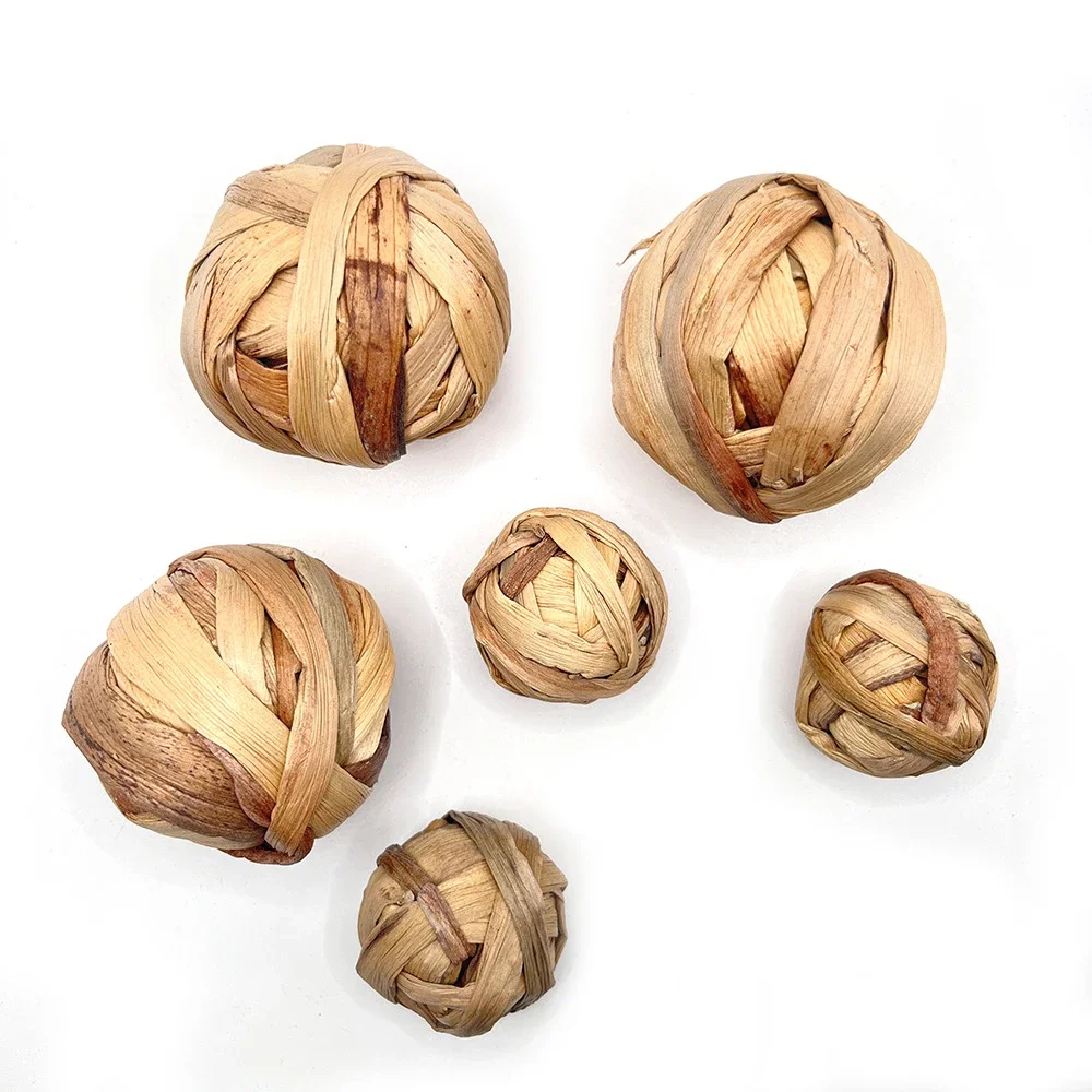 Hamster Chew Toys Small Animal Tooth Cleaning Molar Grinding Toys Natural Plant Balls for Ribbit Home Pet Supplies - Image 5