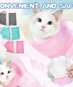 Alternative view of Mesh Cat Grooming Bathing Bag Adjustable Cats Washing Bags Pet Nail Trimming Clean Anti Scratch Bite Restraint Shower Net