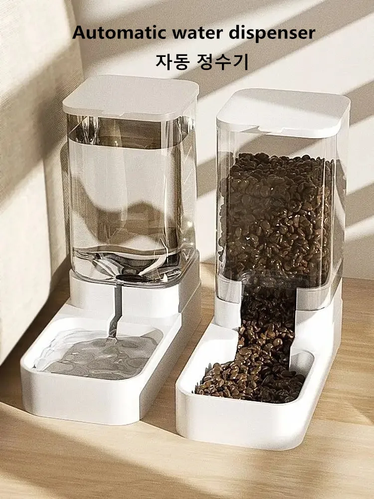 Dog Automatic Feeder Transparent Automatic Gravity Cat Water Bowl High Capacity Food Storage Container Cat And Dog Accessories - Image 5