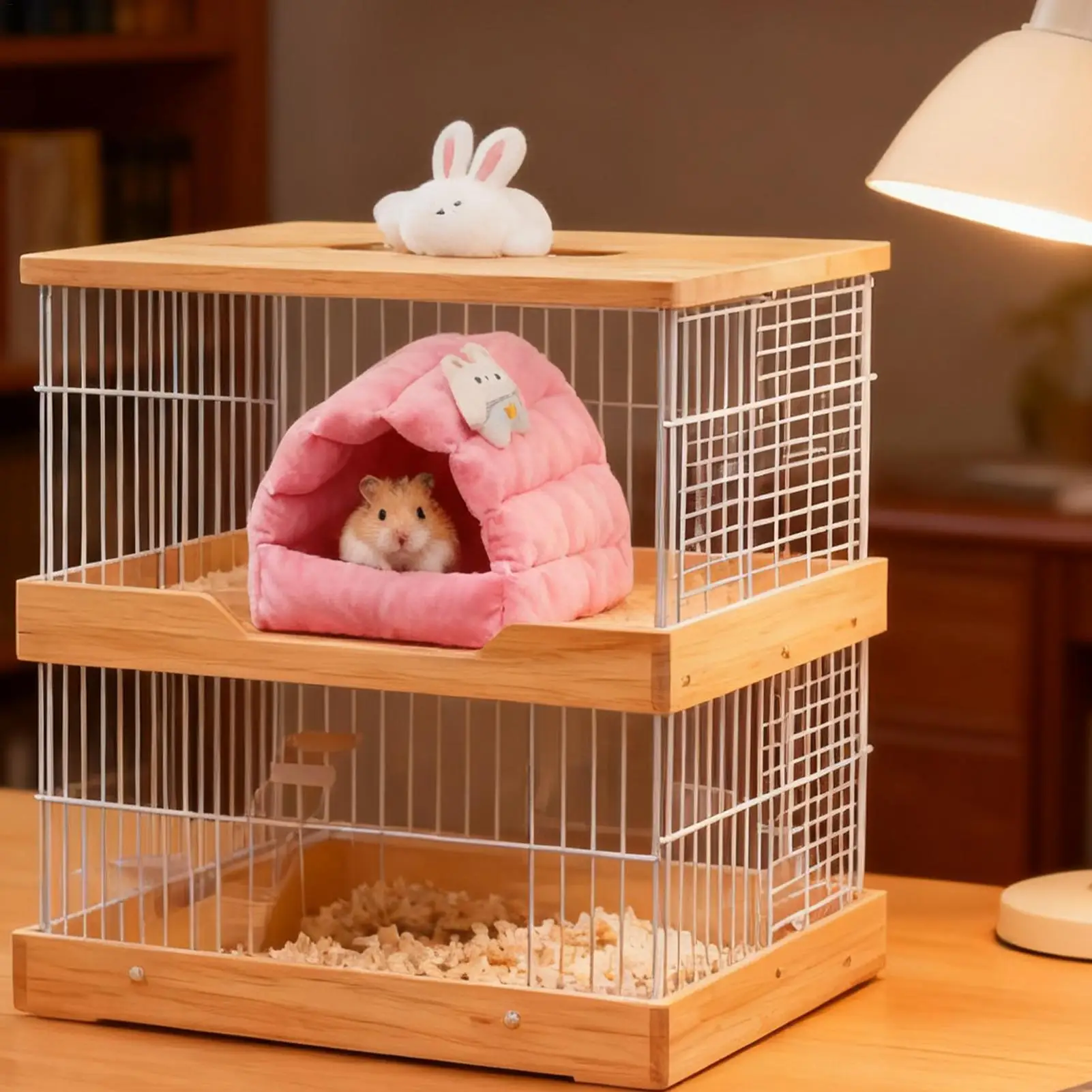 Gerbil House Warm Cage Chew-proof Breathable Hamster Home For Bunny Pet Ferret Animal Chinchilla Squirrel Birds Winter - Image 3
