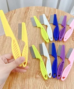 Alternative view of 1/2pc Pet Hair Shedding Comb Stainless Steel Flea Comb for Cat Dog Pet Comfort Flea Hair Grooming Comb Dog Brush Grooming Tools