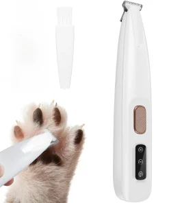 New Dog Paw Trimmer with LED Light Fully Waterproof Pet Hair Trimmer with LED Display Dog Clippers for Grooming 18mm Widen Blade
