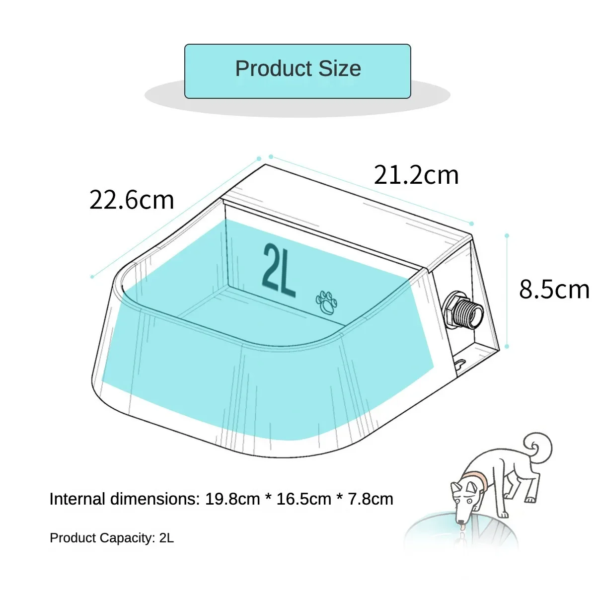Heated Automatic Water Bowl for Dogs,Heated Dog Automatic Filling Outdoor Bowl,Heated Auto Waterer for Dog,Cats,Chickens,Animals - Image 6