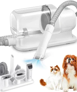 Dog Grooming Vacuum & Pet Grooming Kit with 2.3L Capacity Larger Pet Hair Dust Cup Dog Brush Vacuum for Pet Hair Vacuum Cleaner