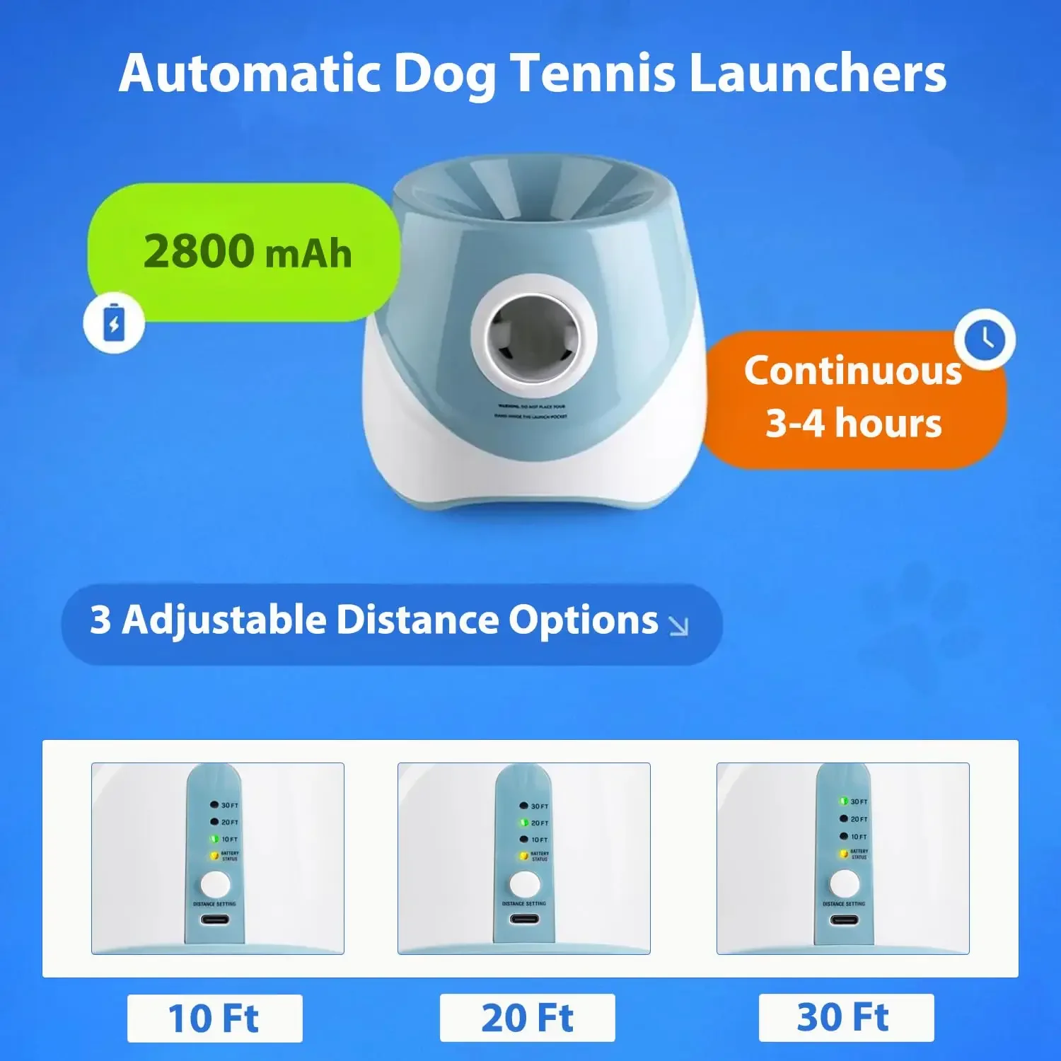 Dog Tennis Ball Launcher Dogs Chase Automatic Toys Automatic Fun Interactive Machine Fun Interactive Catapult Throw Rechargable - Image 5