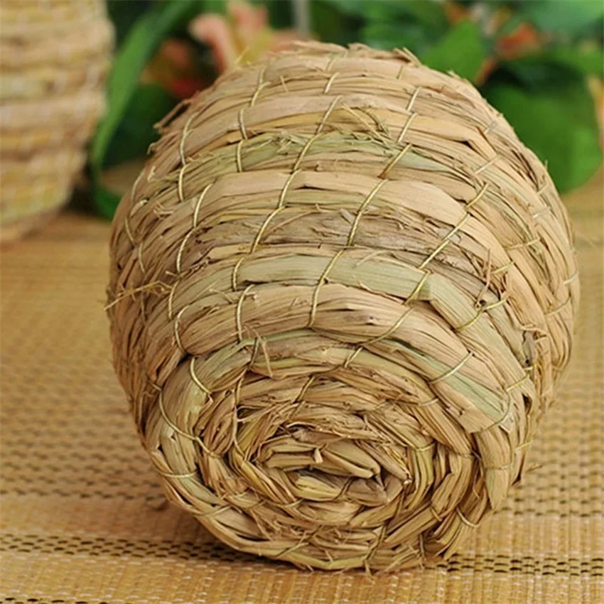 Handmade Straw Natural Bird Nest/Pigeon Bird House Parrot Nest Warm Pet Bedroom Courtyard Bird Cages Adornment - Image 5
