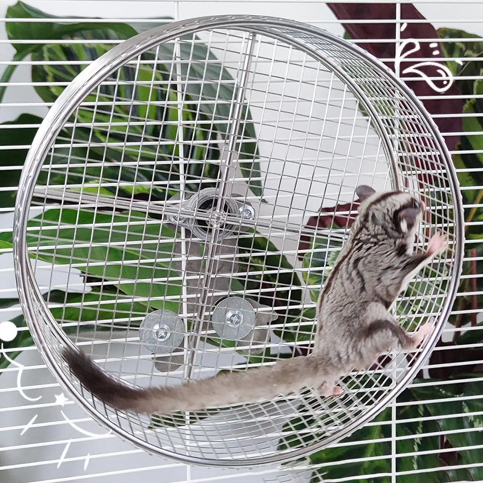 Metal Hamster Running Exercise Wheel Mute Guinea Pig Jogging Wheel Hamster Jogging Small Animals Wheel Accessories - Image 2