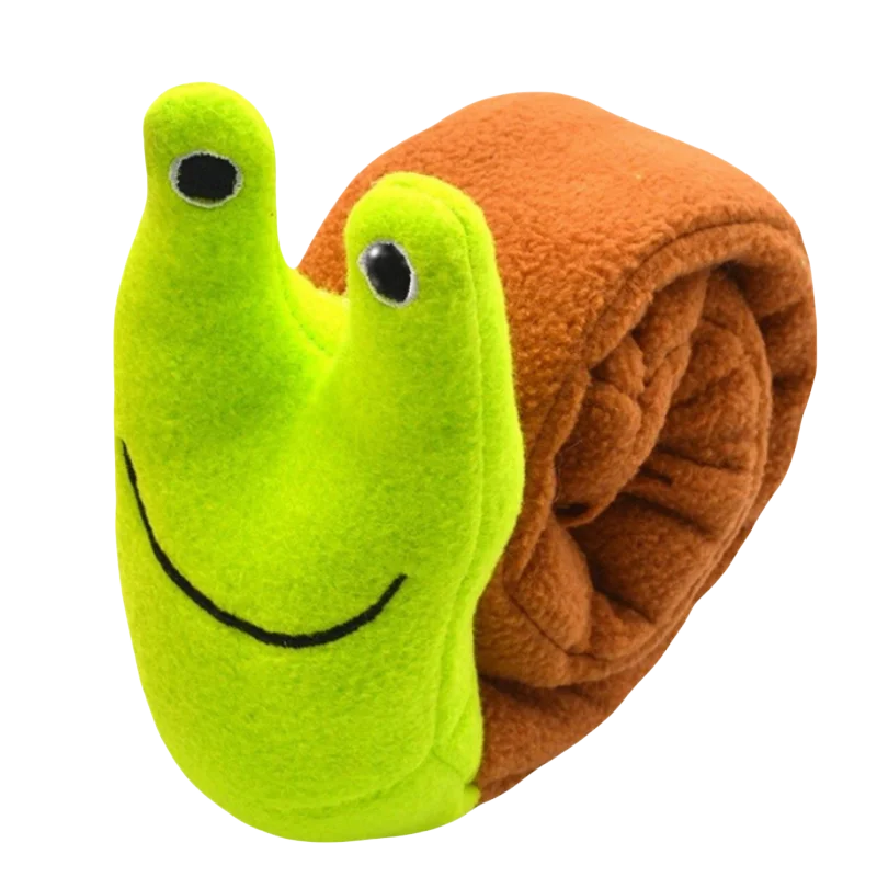 Dog Puzzle Feeder Interactive Toy Indestructible Plush Sound Squeak Puppy Toys For Resistant Foldable Snail Dogs Pet Supplies - Image 6