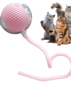 Smart USB Automatic Rolling Cat Ball with Tail Light 4 Modes Rechargeable Interactive Toy for Dog Cats Pet accessories 고양이 장