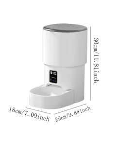 Alternative view of Smart Automatic Pet Feeder 4L APP/Button Control for Cats & Dogs, Timer Feeder with Voice Recorder, Perfect for Travel/Vacation