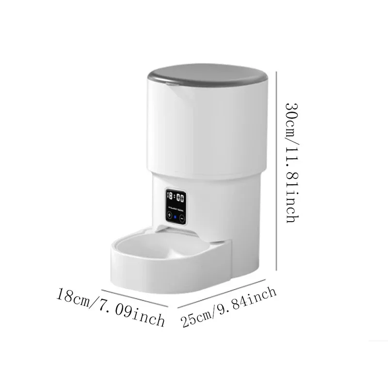 Smart Automatic Pet Feeder 4L APP/Button Control for Cats & Dogs, Timer Feeder with Voice Recorder, Perfect for Travel/Vacation - Image 2