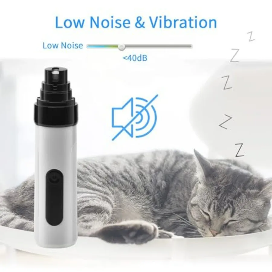 Silent Groom Pro Heusom Dog Nail Grinder Low Noise USB Rechargeable Pet Clipper for Painless and Safe Paw Grooming Trimming Ide - Image 6