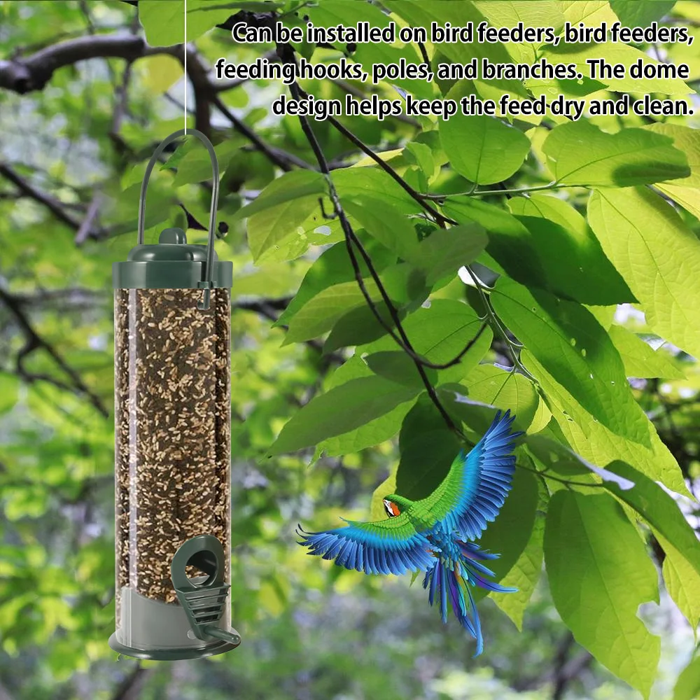 Hanging Bird Feeding Tool Garden Paddock Bird Feeder Pet Supplies Outdoor Decoration Wild Bird Seed Feeder PVC Tube Seed Feeders - Image 2