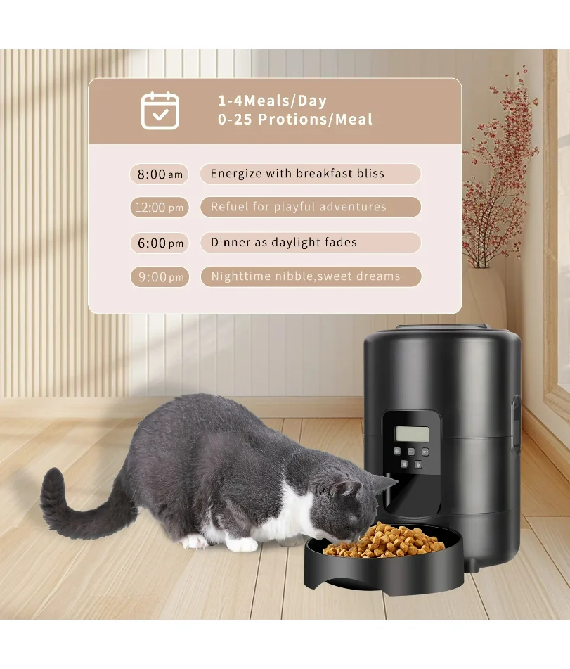 2L APP Control Automatic Pet Feeder Button Version Auto Cat Food Dispenser Smart Control Pet Feeder for Cats Dog Dry Food Bowl - Image 2