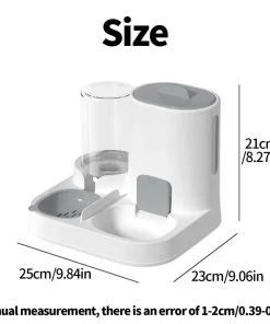 Alternative view of Feeder - Dual-purpose Drinking and Feeding Unit - Convenient, Simple, Large Capacity -Suitable for Small and Medium Dogs and cat