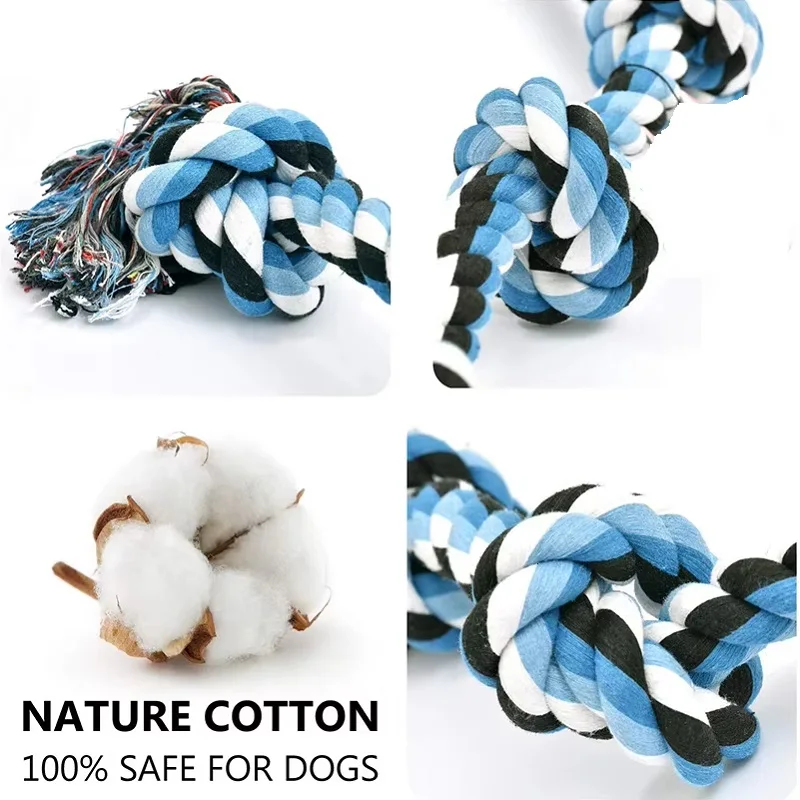 Knot Dog Toys Indestructible Durable Dog Chew Toys Tug Of War Interactive Toys Suitable For Medium And Large Dogs Pet Supplies - Image 3