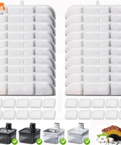 Replacement Filters Compatible with Fursink Pet Water Fountain,Filter Replacement for Downy Paws 84oz/2.5L Cat Water Fountain