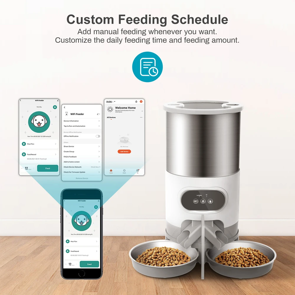Tuya Smart APP Pet Feeder Cat Dog Food Dispenser Suitable For Small And Medium-Sized Cats And Dogs Mobile Phone Remote Feeding - Image 4
