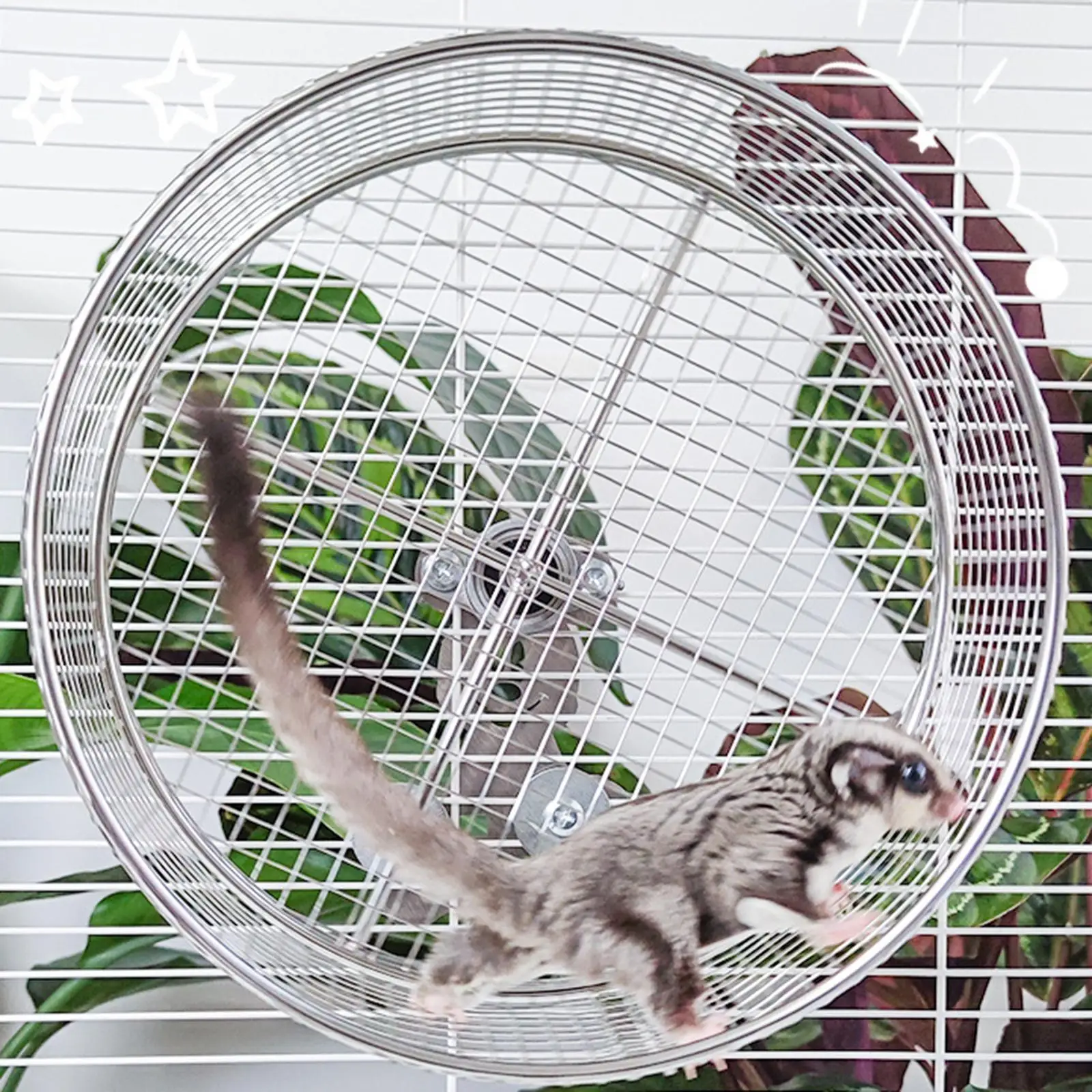 Metal Hamster Running Exercise Wheel Mute Guinea Pig Jogging Wheel Hamster Jogging Small Animals Wheel Accessories - Image 3