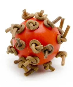 Bird Ball Chew Toy with Knots 4cm Dia Foot Toy Suitable for Amazon Parrot African Grey Cockatoo Pet Supplies