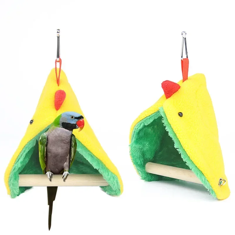 Warm Bird Parrot Nest Soft Plush Bird Parrot Hammock Warm Hanging Bed For Pet Cave Cage Hut Tent Toy House for Small Animals - Image 3