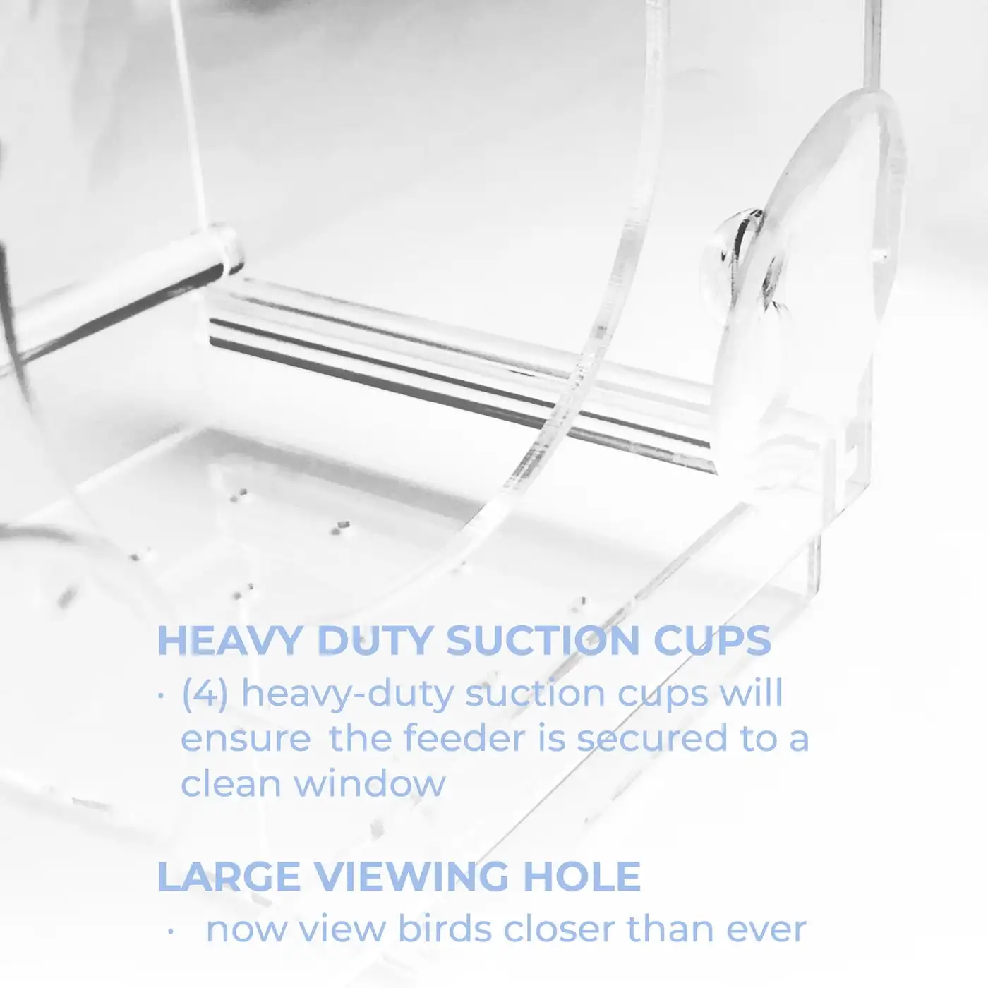 Window Bird House Feeder and 4 Extra Strong Suction Cups - Image 5