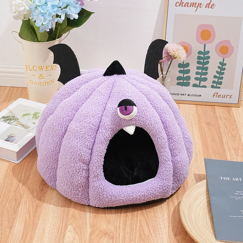 Monster Nest Cat Bed Autumn and Winter Cat Hide and Seek Play Sleep in One Cat Dog Nest Pet Nest Halloween - Image 4