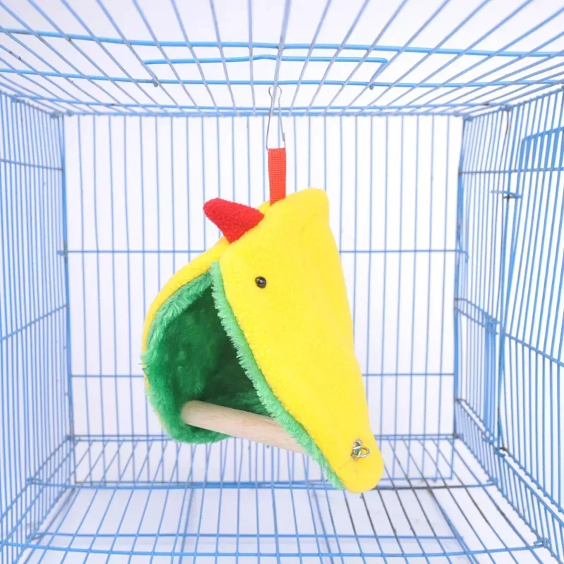 Warm Bird Parrot Nest Soft Plush Bird Parrot Hammock Warm Hanging Bed For Pet Cave Cage Hut Tent Toy House for Small Animals - Image 2