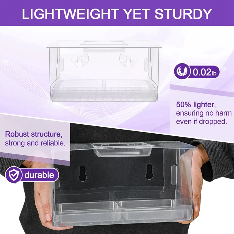 Window Bird Feeder. Birds Feed Undisturbed Whilst You Watch. Innovative Window Bird Feeders With Strong Suction Cups Durable - Image 4