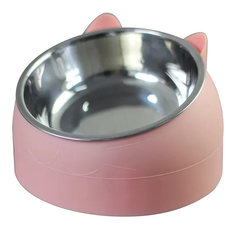 Lovely Inclined Pet Bowls - Premium Stainless Steel Non-Slip Crash-Proof Kitten Puppy Food Water Feeder for Cats Dogs Daily Use - Image 6