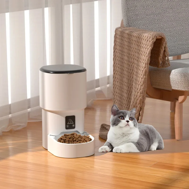 Smart Automatic Pet Feeder 4L APP/Button Control for Cats & Dogs, Timer Feeder with Voice Recorder, Perfect for Travel/Vacation - Image 6