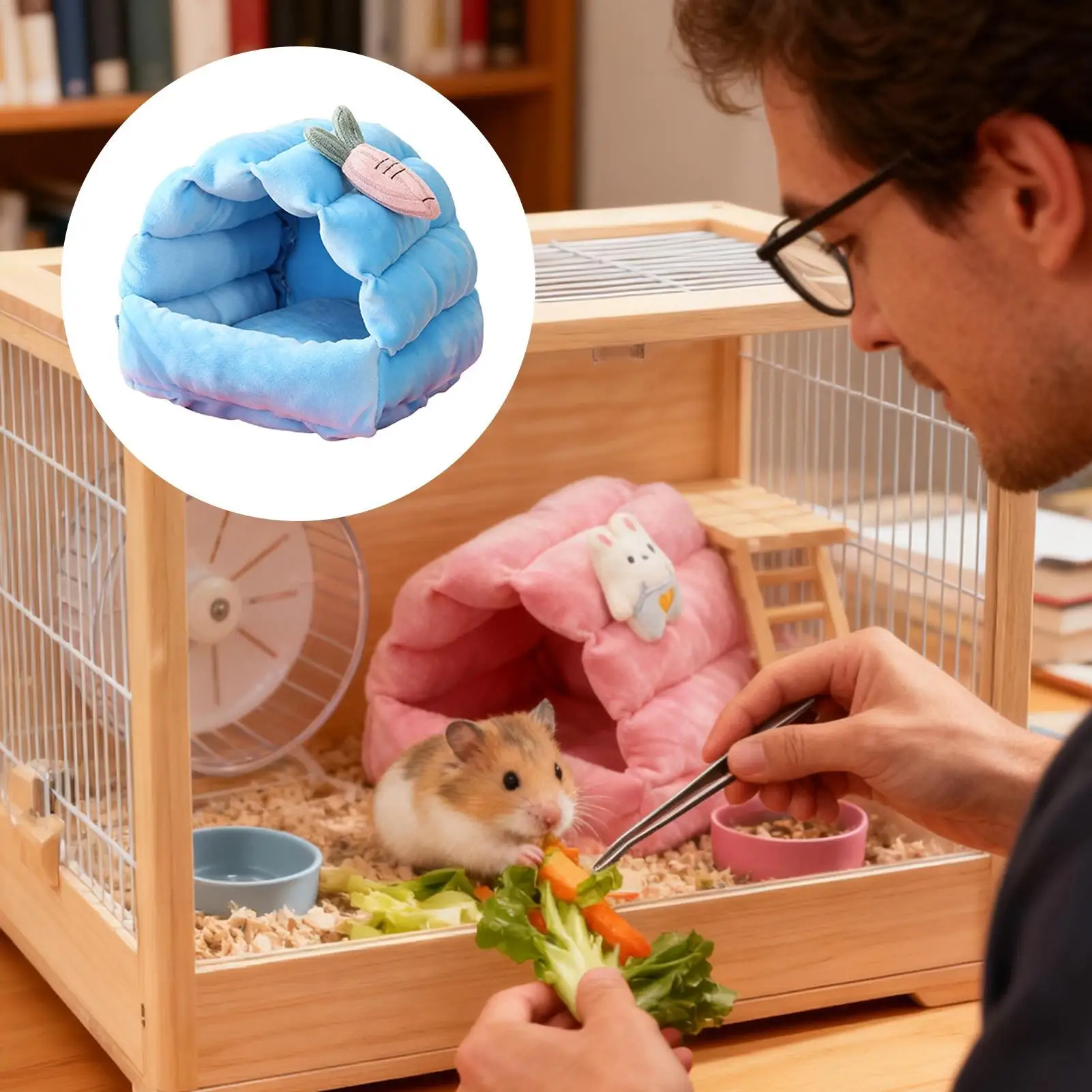 Gerbil House Warm Cage Chew-proof Breathable Hamster Home For Bunny Pet Ferret Animal Chinchilla Squirrel Birds Winter - Image 2