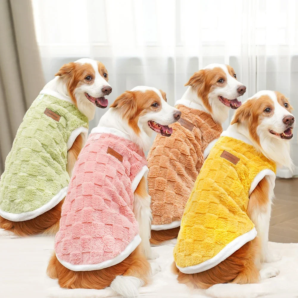 Big Dogs Clothes Winter Warm Sweater S-6XL Size Pet Clothing Golden Retriever Dog Coats Sweatshirt Pets Puppy Pullover Vest - Image 2