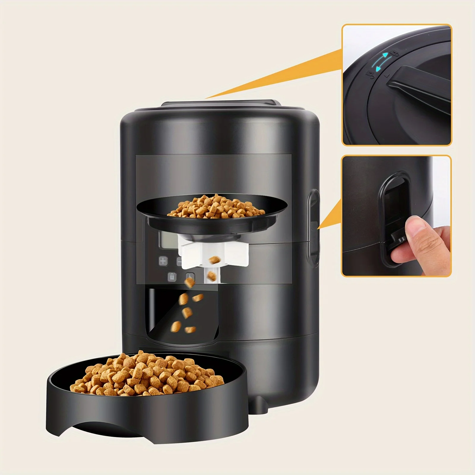 2L APP Control Automatic Pet Feeder Button Version Auto Cat Food Dispenser Smart Control Pet Feeder for Cats Dog Dry Food Bowl - Image 5