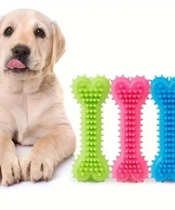 Random 1PC Pet Chew Toy Soft Rubber Bite-resistance Bone Shape Teeth Grinding Chewing Toys for Small Dogs Training Pet Supplies