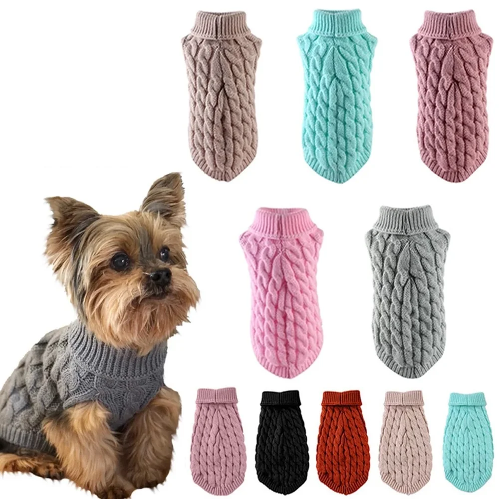 Dog Sweaters for Small Dogs, Puppy Medium Warm Clothes in Winter, Turtleneck Pullover Design for Boy Girl Pet, Doggie Cat Kitten - Image 2